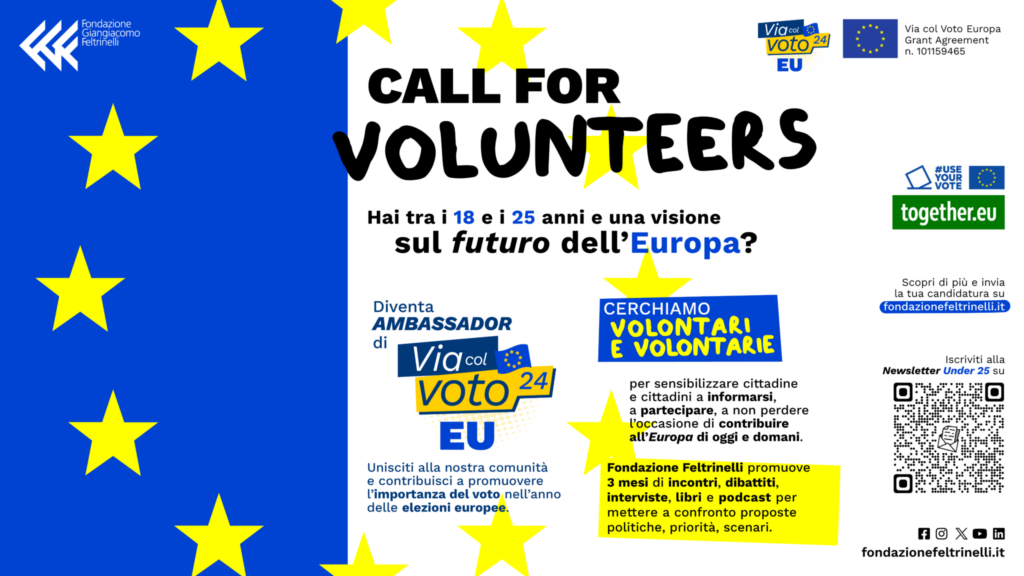Via col voto call for volunteers